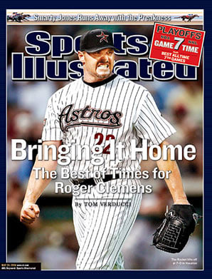 Roger Clemens showed no signs of slowing down in 2004, when he won his seventh and final Cy Young at age 42. (Jed Jacobsohn/Getty Images)